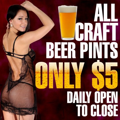 $5 Craft Beer Pints | Hollywood Strip Club Connecticut